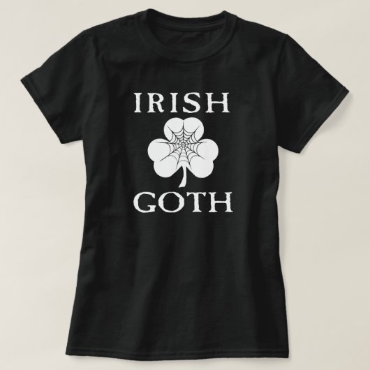 T-shirt Irish Goth Shamrock Spider Web (Design devant)