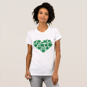 T-shirt Irish Green Clover Heart St. Patrick's Day (Devant entier)