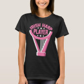 T-shirt Irish Harp Player Harp (Devant)
