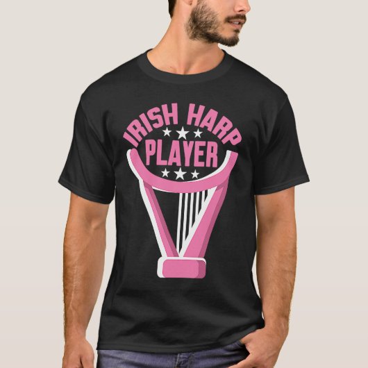 T-shirt Irish Harp Player Harp (Devant)