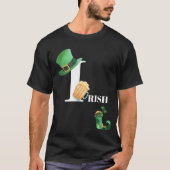 T-shirt *~* IRISH IRLANDE Bière Leprechaun Casquette Chaus (Devant)