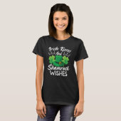 T-shirt Irish Kisses And Shamrock Wishes St Patrick's Day (Devant entier)
