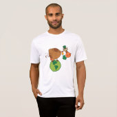 T-shirt Irish Leprechaun Cow Standing on Planet Earth (Devant entier)