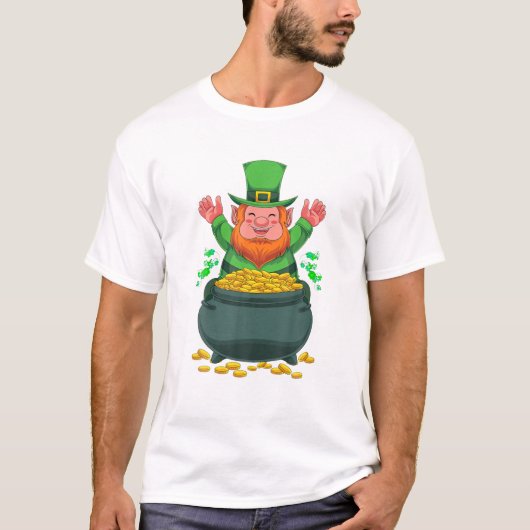 T-shirt Irish Leprechaun Pot De Gold Ireland St patrick D (Devant)