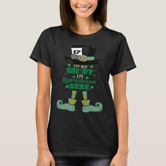 T-shirt Irish Leprechaun Size Leopard Women  St Patricks D (Devant)