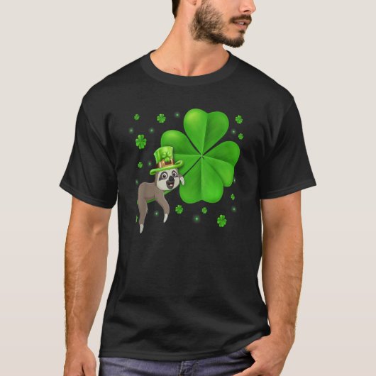 T-shirt Irish Leprechaun Sloth Shamrock Jour de la Saint P (Devant)