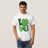 T-shirt Irish Love Patrick's Day Shamrock Green Plaid (Devant entier)