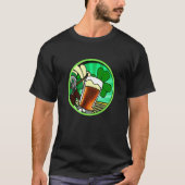 T-shirt Irish lucky shamrock with beer mug St Patricks Day (Devant)