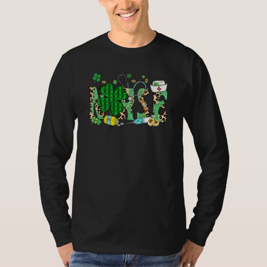 T-shirt Irish Nurse Stethoscope Scrub St Patricks Day Nurs (Devant)