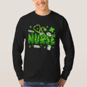 T-shirt Irish Nurse Stethoscope Scrub St Patricks Day Nurs (Devant)