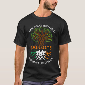 T-shirt Irish PARSONS Nom De Famille Notre Amour Runs Deep