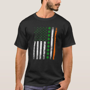 T-shirt Irish Pride Vintage American Flag Jour de la Saint