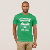T-shirt Irish Pub vert personnalisé pour la Saint  (Devant entier)