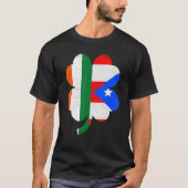T-shirt Irish Puerto Rican Flag Shamrock St Patricks Day P (Devant)