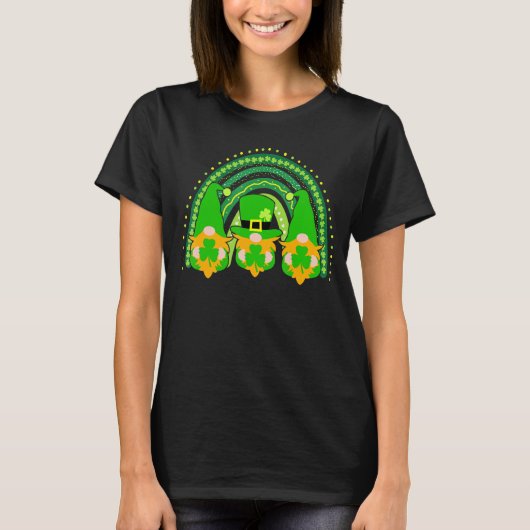 T-shirt Irish Rainbow Gnome Happy Jour de la Saint Patrick (Devant)
