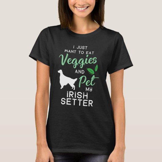 T-shirt Irish Setter Funny Vegan Chien propriétaire Xmas A (Devant)
