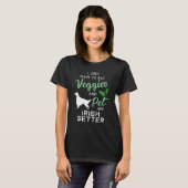 T-shirt Irish Setter Funny Vegan Chien propriétaire Xmas A (Devant entier)