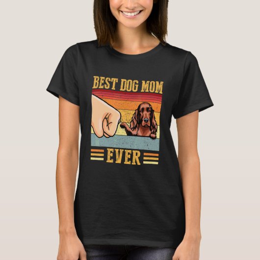 T-shirt Irish Setter Maman Meilleur Chien Maman Jamais (Devant)
