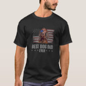 T-shirt Irish Setter Meilleur Chien Papa Jamais Rétro USA  (Devant)