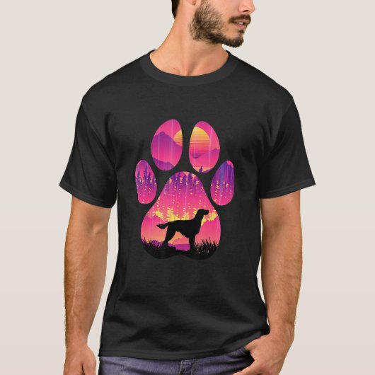 T-shirt Irish Setter Paw Mom Dad Dog Women Men (Devant)