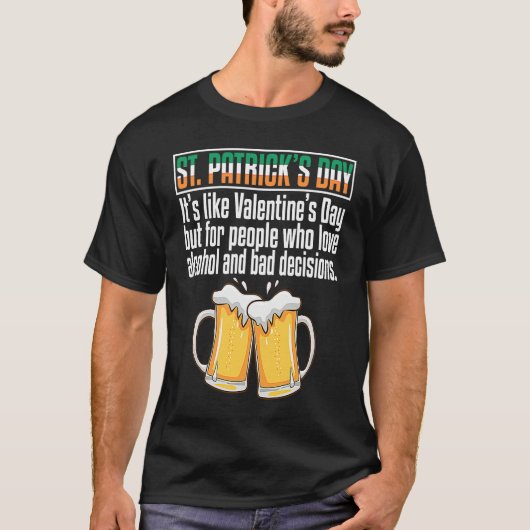 T-shirt Irish Shamrock Beer Drinking Happy Saint Patrick's (Devant)