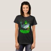 T-shirt Irish Shamrock Leprechaun Blue Whale St Patrick's  (Devant entier)