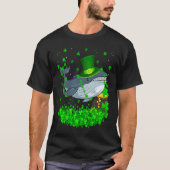 T-shirt Irish Shamrock Leprechaun Blue Whale St Patrick's  (Devant)