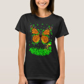 T-shirt Irish Shamrock Leprechaun Butterfly St Patrick's D (Devant)