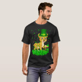 T-shirt Irish Shamrock Leprechaun Cheetah St Patrick's Day (Devant entier)