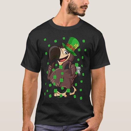 T-shirt Irish Shamrock Leprechaun Dodo Bird St Patrick's D (Devant)