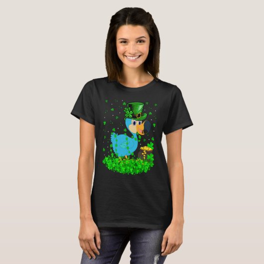 T-shirt Irish Shamrock Leprechaun Dodo Bird St Patrick's D (Devant entier)