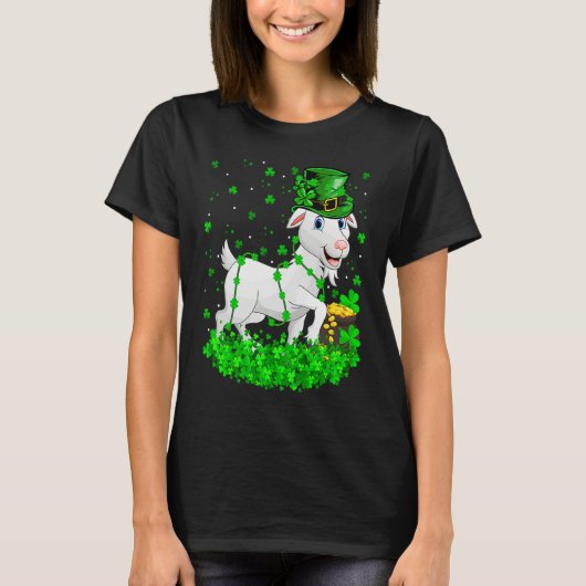 T-shirt Irish Shamrock Leprechaun Goat St Patrick's Day (Devant)