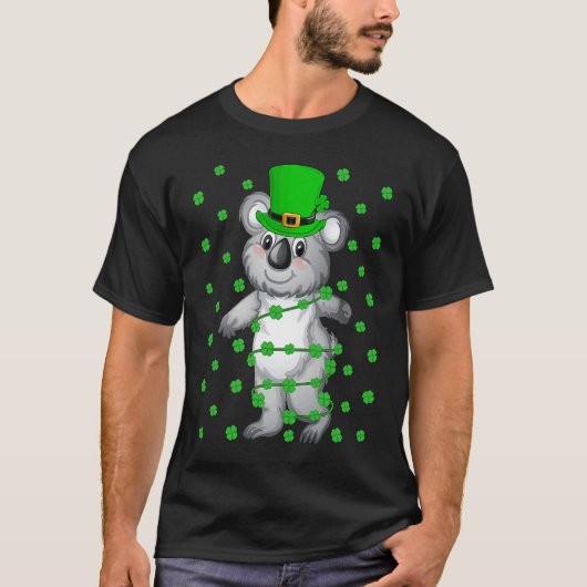 T-shirt Irish Shamrock Leprechaun Koala St Patrick's Day (Devant)