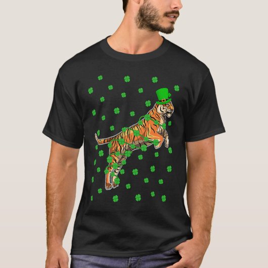 T-shirt Irish Shamrock Leprechaun Liger St Patrick's Day (Devant)