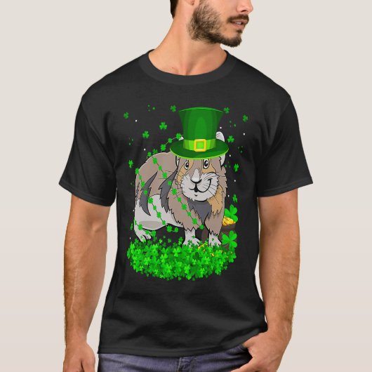 T-shirt Irish Shamrock Leprechaun Pika St Patrick's Day (Devant)