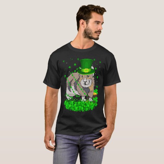 T-shirt Irish Shamrock Leprechaun Pika St Patrick's Day (Devant entier)