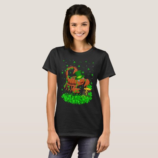 T-shirt Irish Shamrock Leprechaun Scorpion St Patrick's Da (Devant entier)