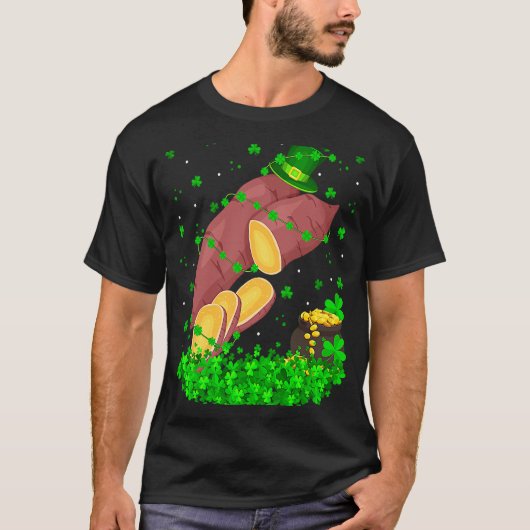 T-shirt Irish Shamrock Leprechaun Sweet Potato St Patrick' (Devant)