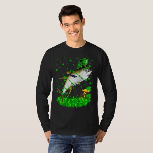 T-shirt Irish Shamrock Leprechaun Tuna Fish St Patrick's D (Devant entier)