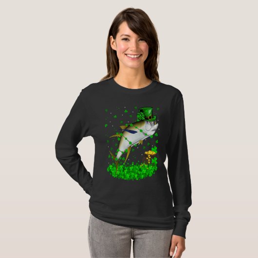 T-shirt Irish Shamrock Leprechaun Tuna Fish St Patrick's D (Devant entier)