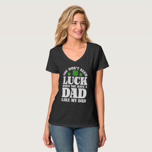 T-shirt Irish Shamrock Lucky Dad St Patrick's Day Boys Gir (Devant entier)
