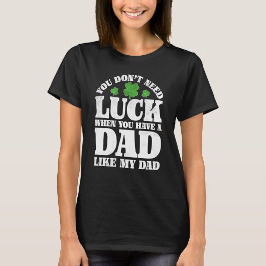 T-shirt Irish Shamrock Lucky Dad St Patrick's Day Boys Gir (Devant)