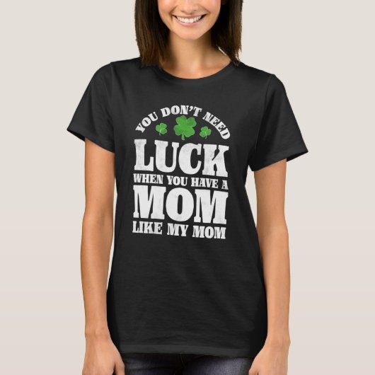 T-shirt Irish Shamrock Lucky Mom St Patrick's Day Boys Gir (Devant)