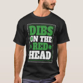 T-shirt Irish Shamrock St Patrick's Day Drinking Dibs On T (Devant)