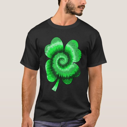 T-shirt Irish Shamrock Tie Dye Happy St Patrick's Day Go L (Devant)