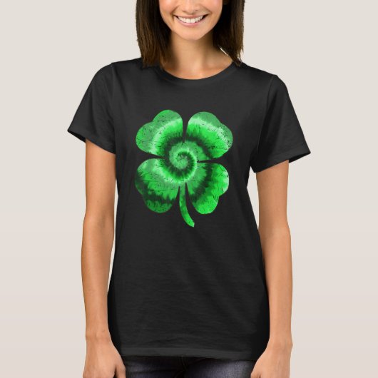 T-shirt Irish Shamrock Tie Dye Happy St Patrick's Day Go L (Devant)