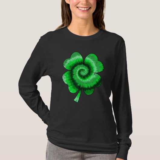 T-shirt Irish Shamrock Tie Dye Happy St Patrick's Day Go L (Devant)