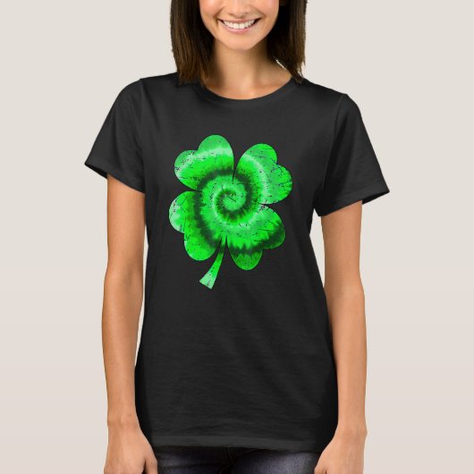 T-shirt Irish Shamrock Tie Dye Happy St Patrick's Day Go L (Devant)