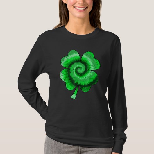 T-shirt Irish Shamrock Tie Dye Happy St Patrick's Day Go L (Devant)