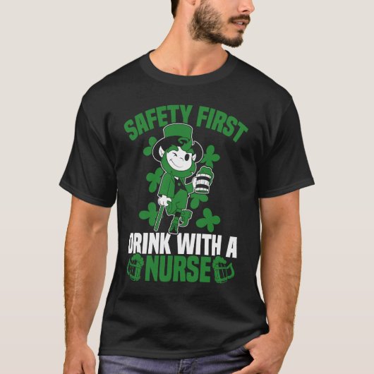 T-shirt Irish St Patrick's Day Safety PREMIER VERRE AVEC U (Devant)